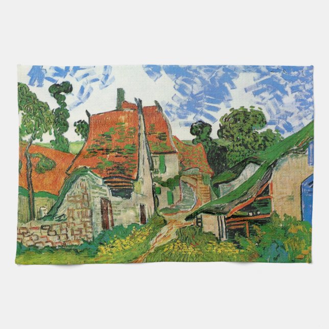 Gatuvy i byn av Vincent van Gogh Kökshandduk (Horisontell)