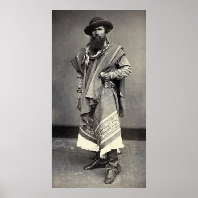 Gaucho i Republiken Argentina 1868 Poster (Framsidan)