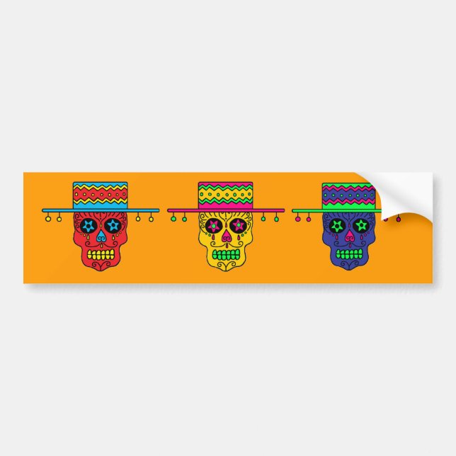 Gaucho Sugar Skull Bildekal (Framsidan)