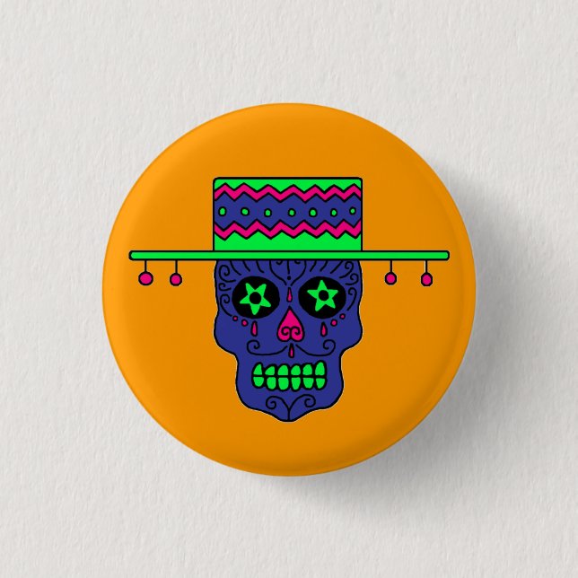 Gaucho Sugar Skull Knapp (Framsida)