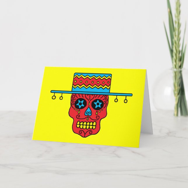 Gaucho Sugar Skull Kort (Framsida)