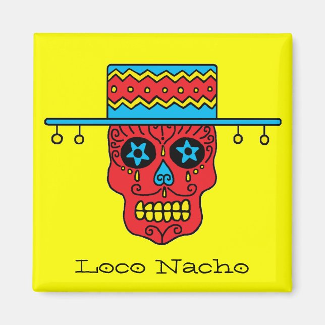 Gaucho Sugar Skull Magnet (Framsidan)