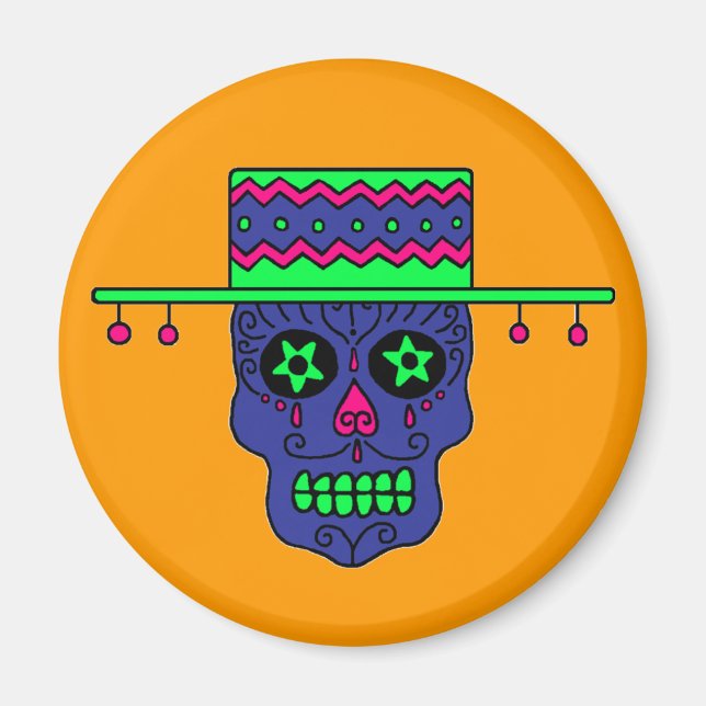 Gaucho Sugar Skull Magnet (Framsidan)