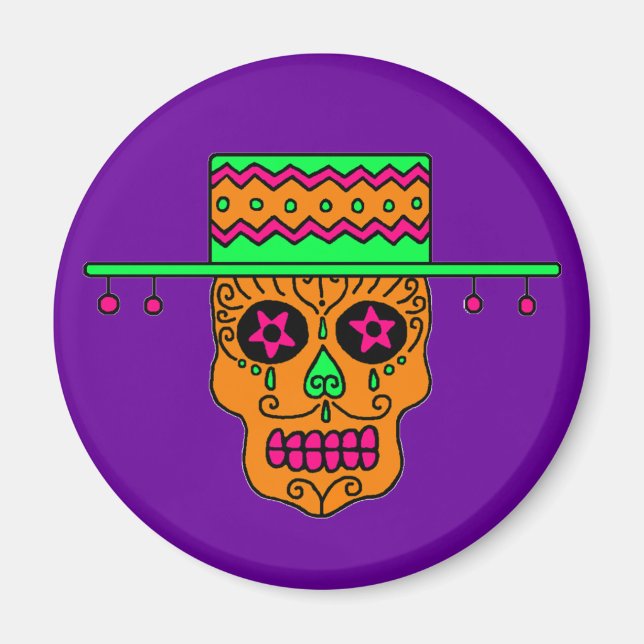 Gaucho Sugar Skull Magnet (Framsidan)