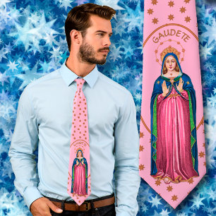 Gaudete! (Engelska: Fröjda er!) Stående BVM Advent Slips