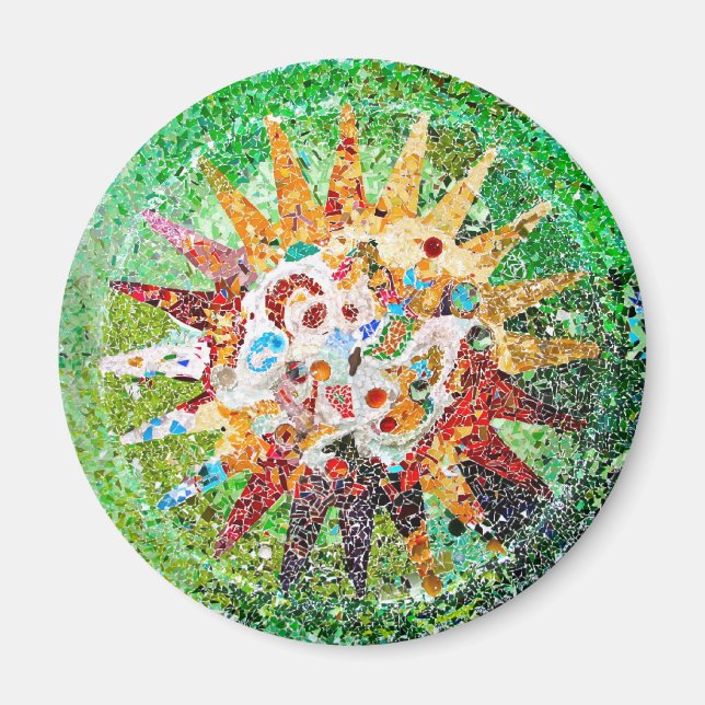 Gaudi Grönt Sol Magnet (Framsidan)