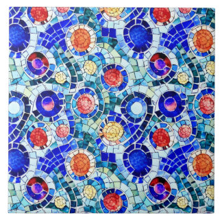 Gaudi Inspired Multifärgad Mosaic Mönster Kakelplatta