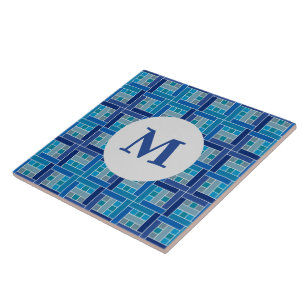 Gaudí kobolt blue square mosaic kakelplatta