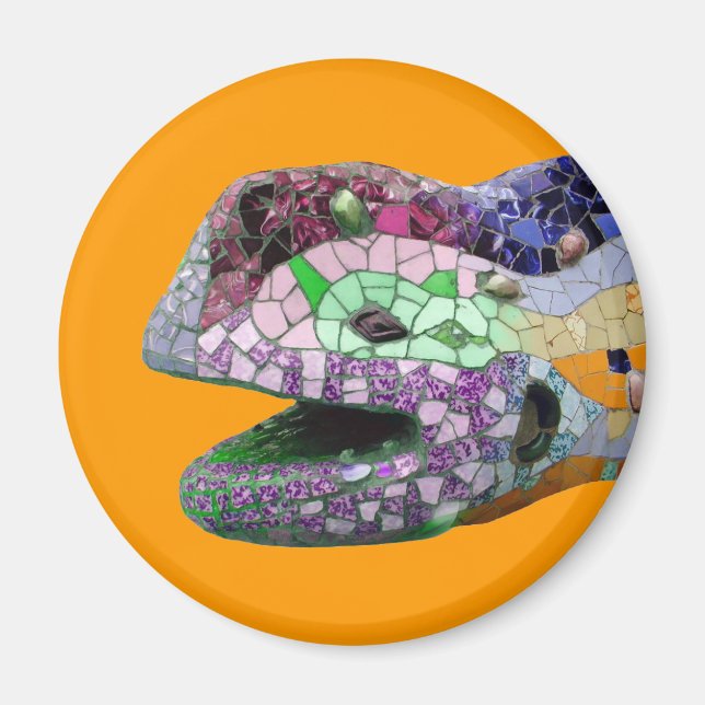 Gaudi Lizard Head Mosaics Magnet (Framsidan)