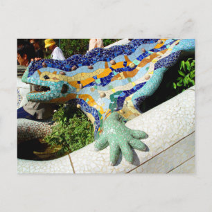 Gaudi Lizard Mosaics Vykort