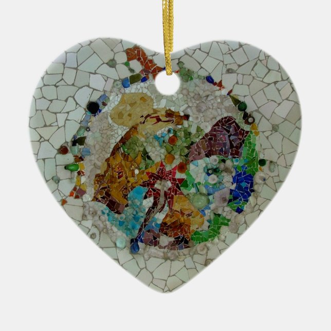 Gaudi Mosaic Julgransprydnad Keramik (Framsidan)
