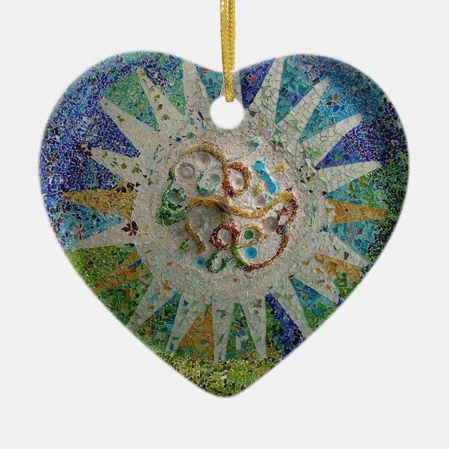 Gaudi mosaik julgransprydnad keramik (Framsidan)