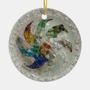 Gaudi mosaik julgransprydnad keramik