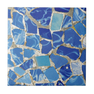 Gaudi mosaik med ett olje- handlag kakelplatta