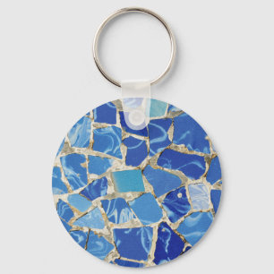 Gaudi mosaik med ett olje- handlag nyckelring