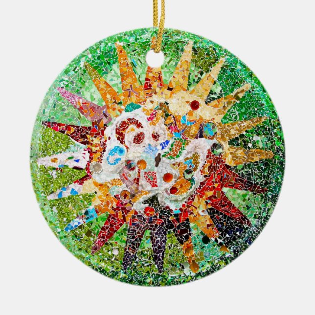 Gaudi mosaisk prydnad julgransprydnad keramik (Framsidan)