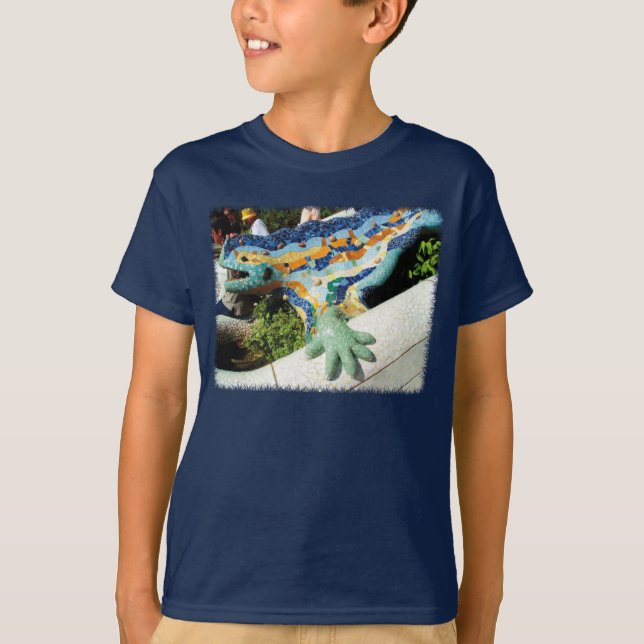 Gaudi ödlamosaik t-shirt (Framsida)