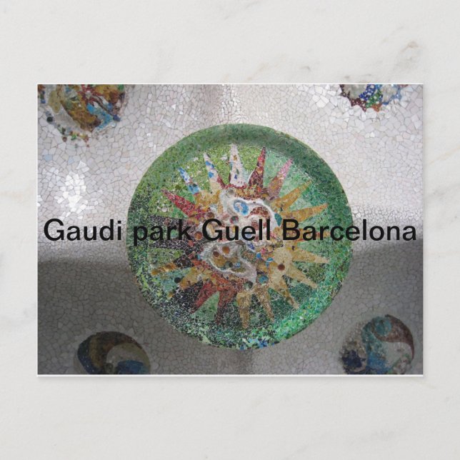 Gaudi park Guell Barcelona Vykort (Framsida)