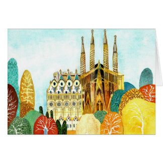 Gaudi 's Barcelona. Hälsningskort