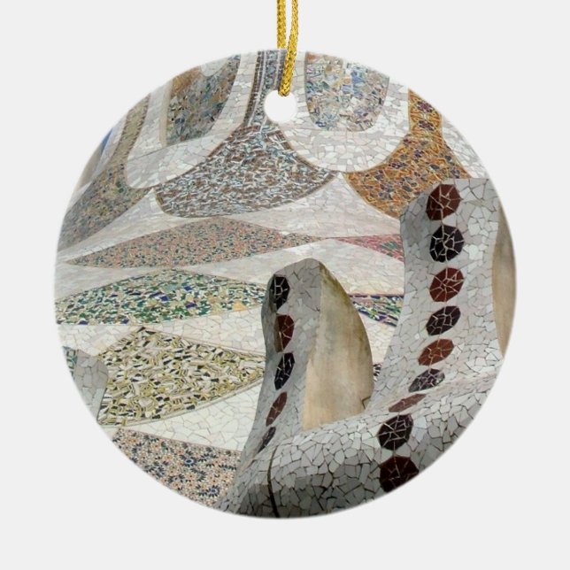 Gaudi slott julgransprydnad keramik (Framsidan)