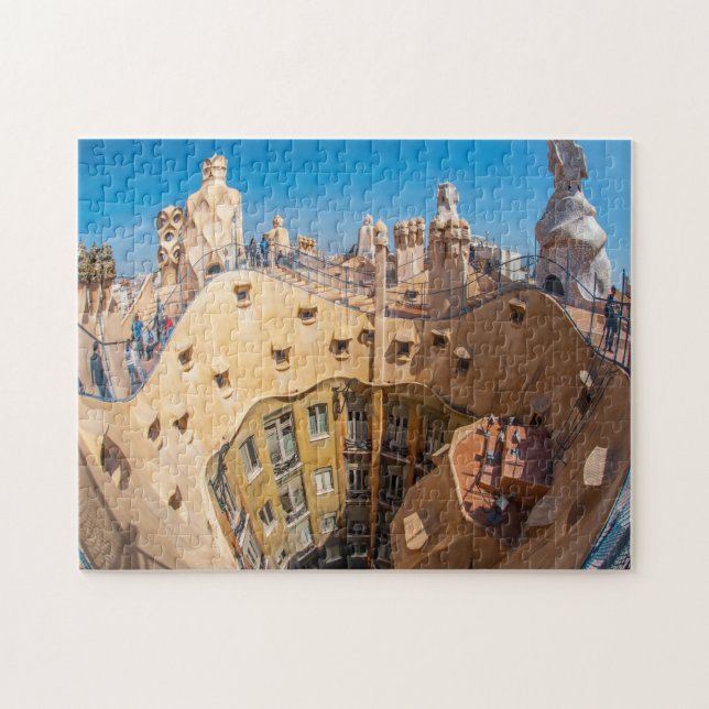 Gaudís arkitektur Barcelona. Pussel (Horisontell)