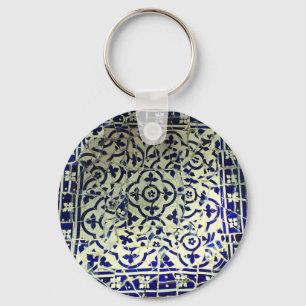 Gaudis parkerar den Guell mosaiken belägger med Nyckelring