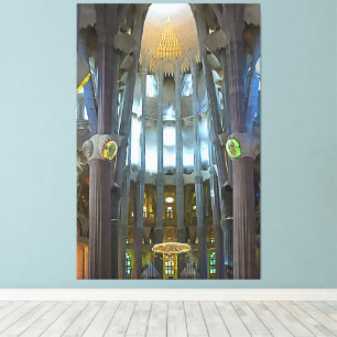 Gaudís Sagrada Famílias arkitektur Canvastryck
