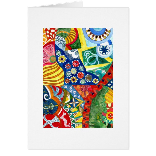 Gaudis tar av planet 2. hälsningskort (Framsidan)