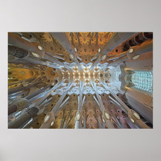 Gaudís verk - Sagrada Familia, Barcelona Poster