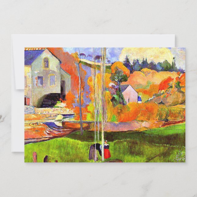 Gauguin - A Breton Landscape-David's Mill Anteckningskort (Framsida)