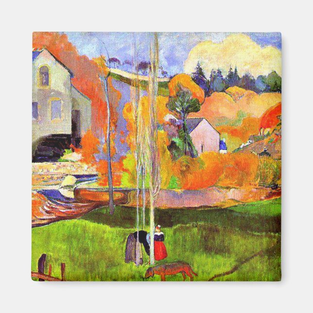 Gauguin - A Breton Landscape-David's Mill Magnet (Framsidan)