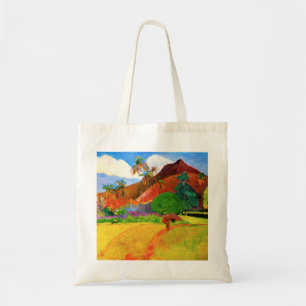 Gauguin berg i den Tahiti totot hänger lös Tygkasse