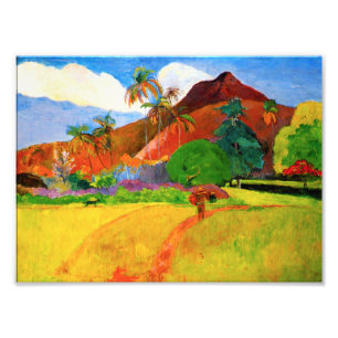 Gauguin berg i Tahiti fototryck