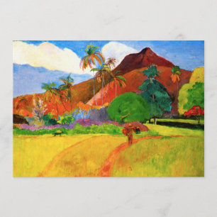 Gauguin berg i Tahiti inbjudningar