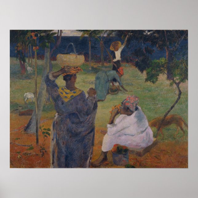 Gauguin - Bland Mango på Martinique 1887 Poster (Framsidan)