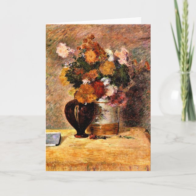 Gauguin - Blommor och japanska Bok Kort (Framsida)