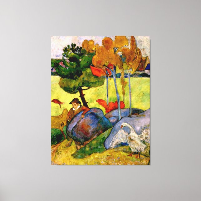 Gauguin - Breton Boy i ett liggande Canvastryck (Framsida)