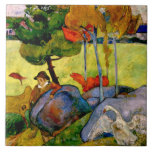 Gauguin - Breton Boy i ett liggande Kakelplatta<br><div class="desc">Paul Gauguin berömd tavla,  Breton Boy i ett liggande.</div>