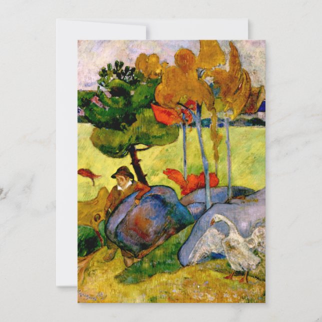 Gauguin - Breton Boy i ett liggande Kort (Framsida)