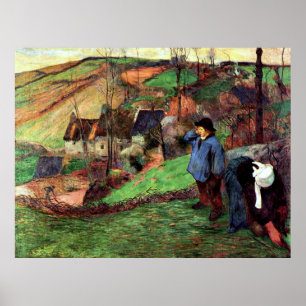 Gauguin - Brittany-landskapet Poster