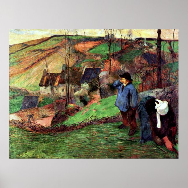 Gauguin - Brittany-landskapet Poster (Framsidan)