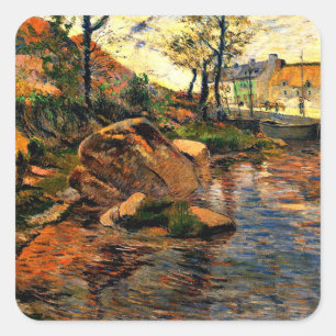 Gauguin - Cove Opposite Pont-Aven Harbour Fyrkantigt Klistermärke