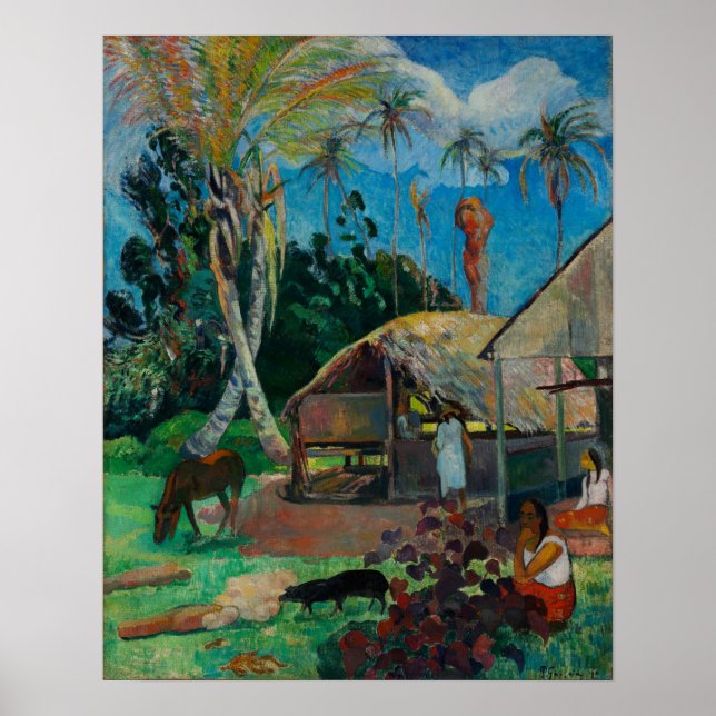 Gauguin - De svarta grisarna 1891 Poster (Framsidan)