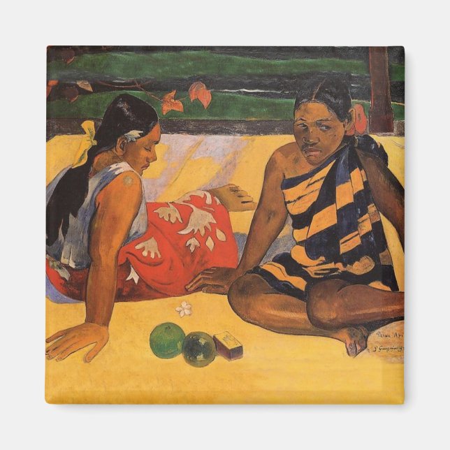 Gauguin Fransk Polynesia Tahiti Kvinnor Magnet (Framsidan)