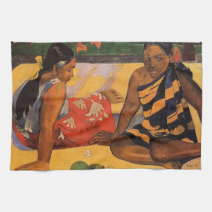 Gauguin Fransk Polynesia Tahiti Kvinnor målning Kökshandduk