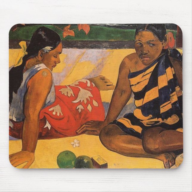 Gauguin Fransk Polynesia Tahiti Kvinnor målning Musmatta (Framsidan)