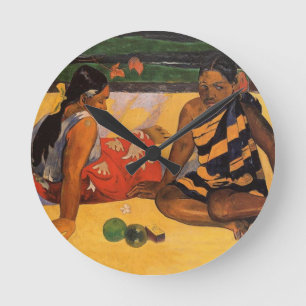 Gauguin Fransk Polynesia Tahiti Kvinnor Rund Klocka