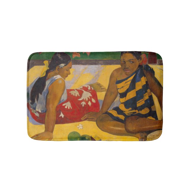 Gauguin Franska Polynesien Tahiti Kvinnor Målning Badrumsmatta (Framsidan)