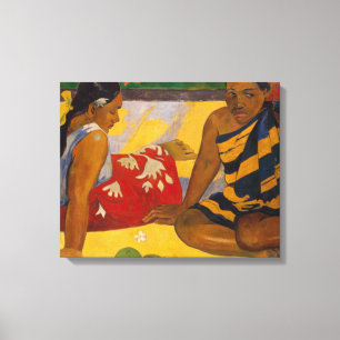 Gauguin Franska Polynesien Tahiti Kvinnor Målning Canvastryck