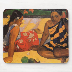 Gauguin Franska Polynesien Tahiti Kvinnor Målning Musmatta